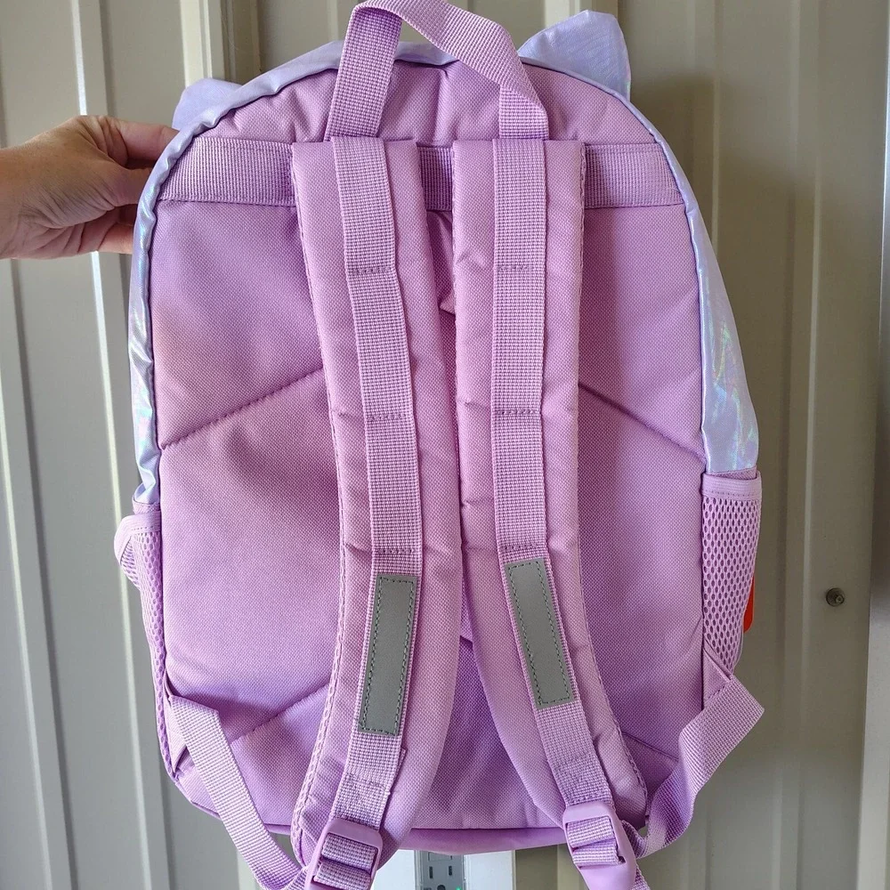 Girls Purple Iridescent Sequin Cat Backpack‎ Lunch Box 2-Piece Set Wonder Nation